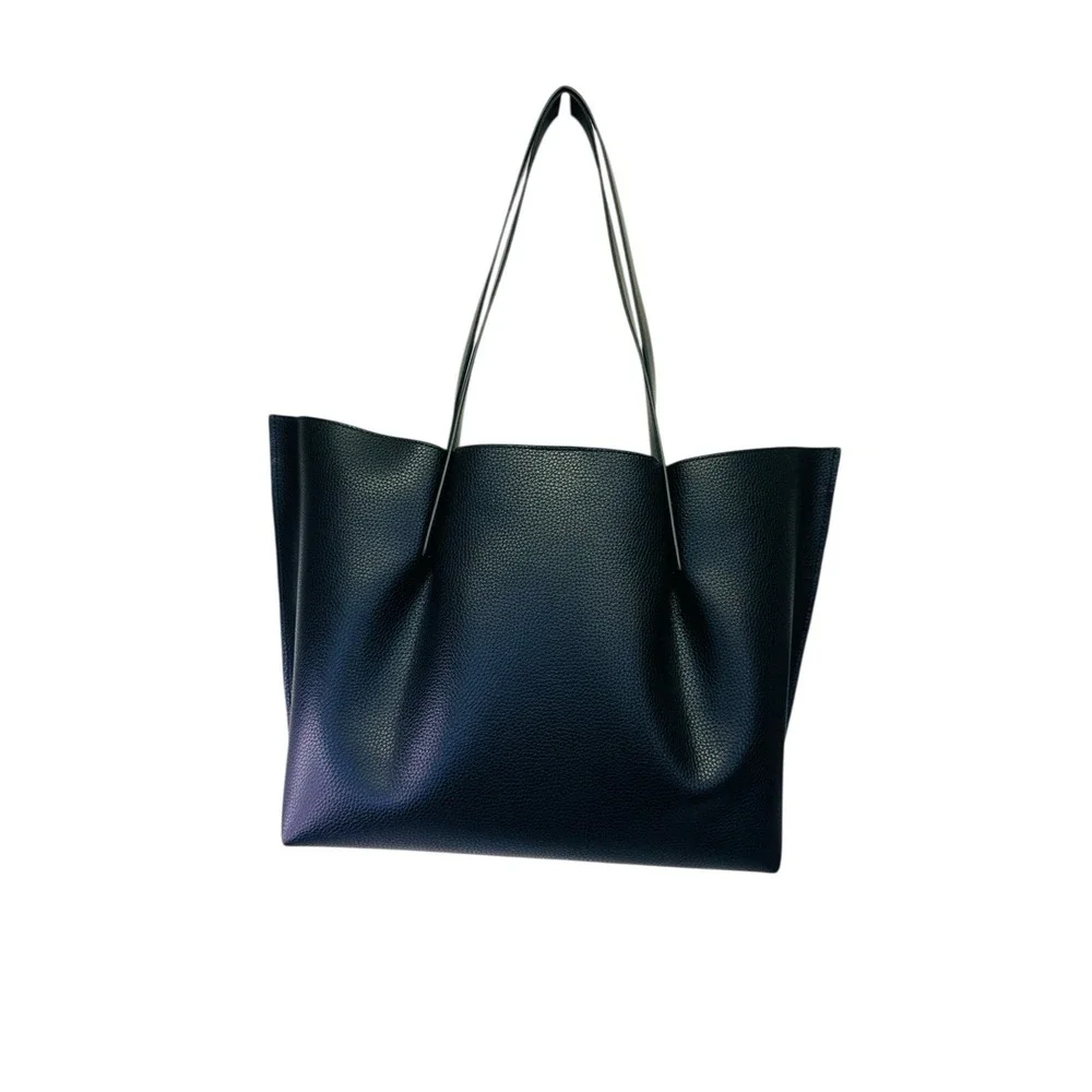 Michael Kors Emilia Large‎ Pebbled Leather Tote Bag Black NWT